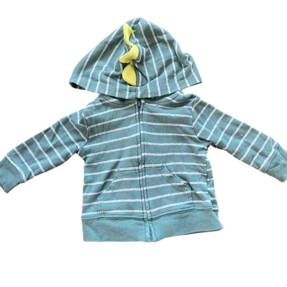 CARTERS DINOSAUR 3 PIECE SET. JACKET, ONESIE AND LEGGING. - Picture 2 of 4